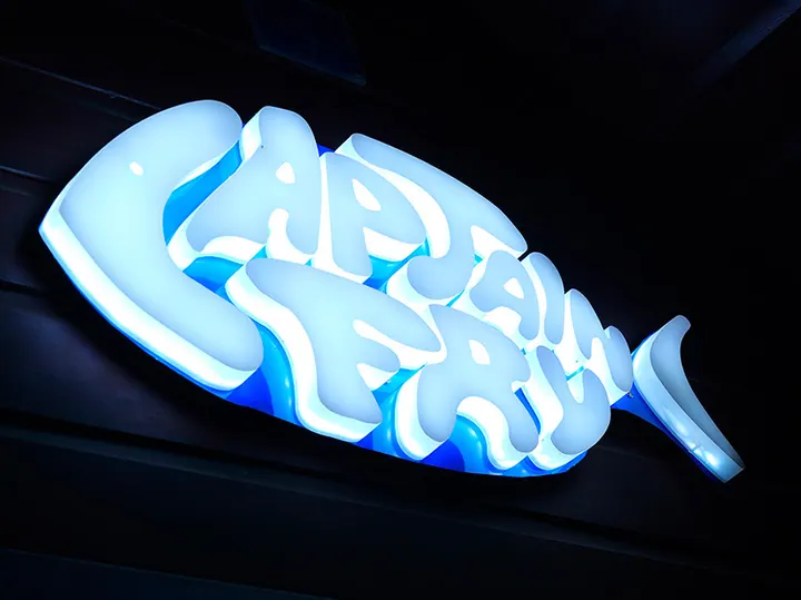 Enseigne lumineuse Captain Fry